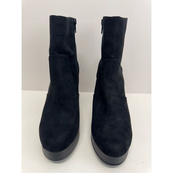 Sun+Stone Platform Booties Size 8 Womens Black High Heel Evening Boots - Picture 5 of 10